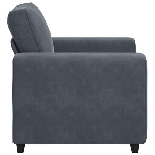 Fauteuil Gris 60 Cm Velours