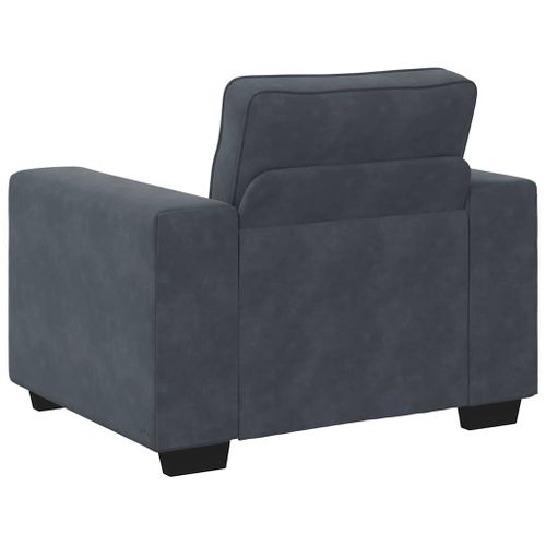 Fauteuil Gris 60 Cm Velours