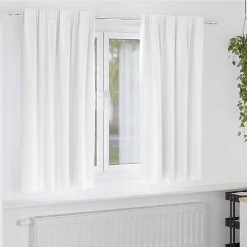 Lot de 2 Rideaux Occultants Blanc Lumineux Polyester