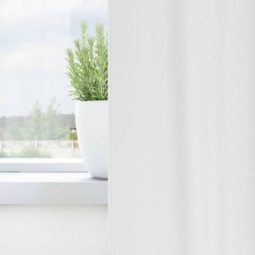 Lot de 2 Rideaux Occultants Blanc Lumineux Polyester