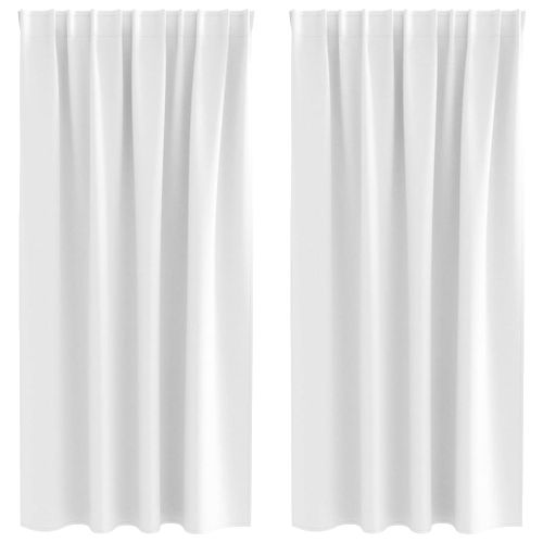 Lot de 2 Rideaux Occultants Blanc Lumineux Polyester
