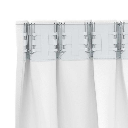 Lot de 2 Rideaux Occultants Blanc Lumineux Polyester