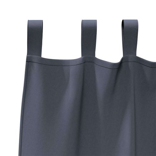 Lot de 2 Rideaux Occultants Anthracite Polyester 245x140