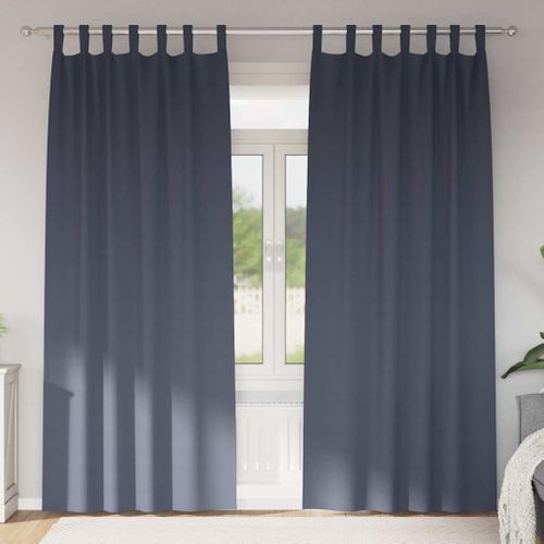 Lot de 2 Rideaux Occultants Anthracite Polyester 245x140