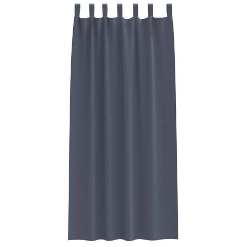 Lot de 2 Rideaux Occultants Anthracite Polyester 245x140