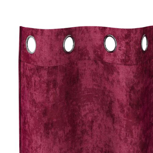 Rideaux En Velours 2 Pièces Bordeaux 260 X 140 Cm Velours