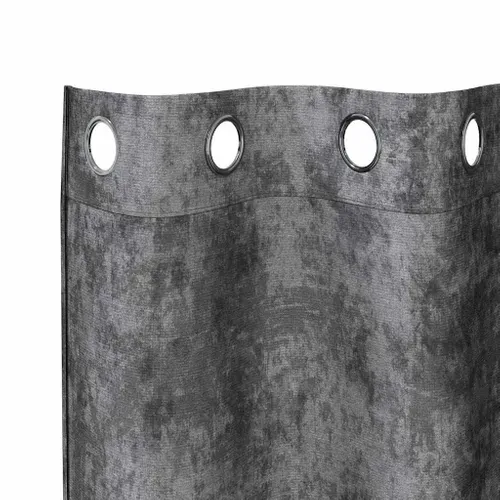 Rideaux En Velours 2 Pièces Gris 175 X 140 Cm Velours