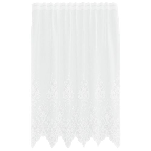 Rideau En Dentelle Floral Blanc 180 X 150 Cm Polyester