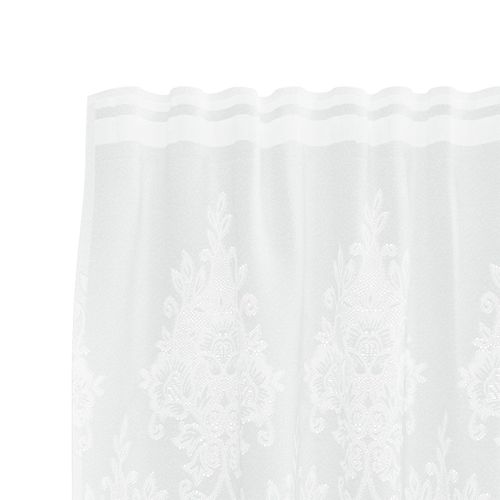 Rideau En Dentelle Avec Des Rideaux Blanc 100x750cm Polyester
