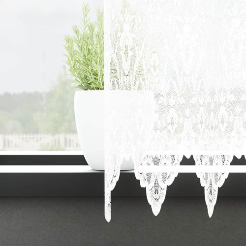 Rideau En Dentelle Avec Des Rideaux Blanc 100x750cm Polyester