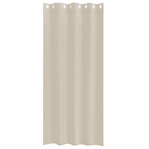 Rideau En Voile 2 Pièces Couleur Sable 225 X 140 Cm Polyester