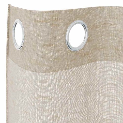 Rideau En Voile 2 Pièces Couleur Sable 225 X 140 Cm Polyester