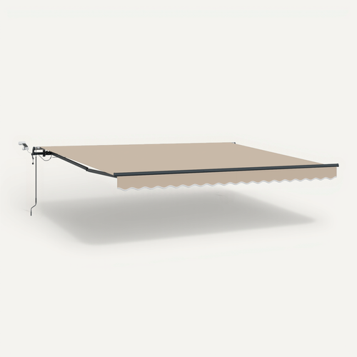 Store Rétractable Automatique Avec LED Beige 400x350 Cm