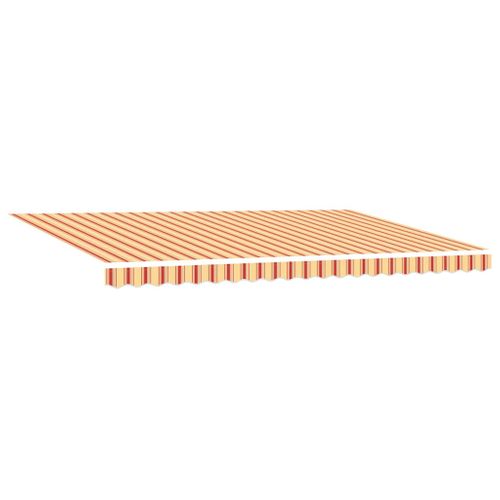 Auvent Rétractable Jaune Et Orange 500 × 300 Cm Tissu Et Métal