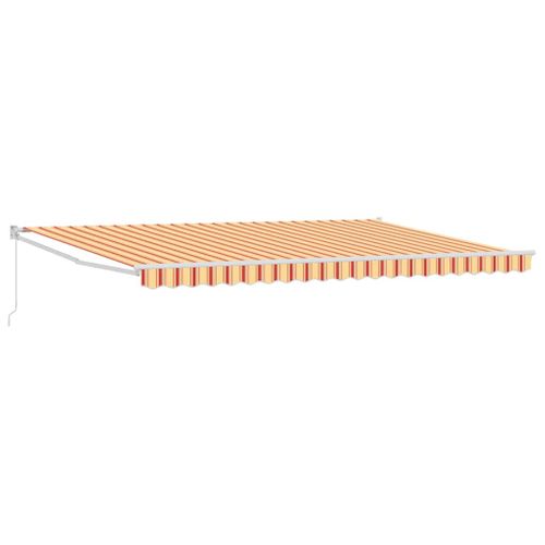 Auvent Rétractable Jaune Et Orange 500 × 300 Cm Tissu Et Métal