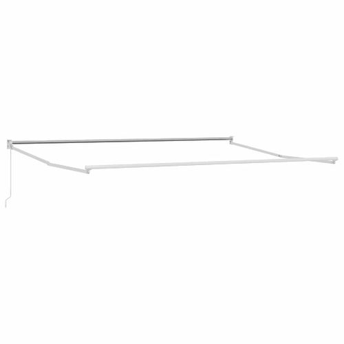 Auvent Rétractable Jaune Et Orange 500 × 300 Cm Tissu Et Métal