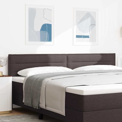 Tête De Lit Autre Avec Tête De Lit Marron Foncé 200 Cm Tissu