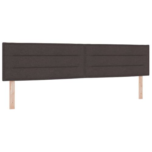 Tête De Lit Autre Avec Tête De Lit Marron Foncé 200 Cm Tissu