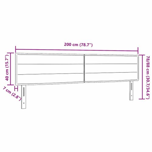 Tête De Lit Autre Avec Tête De Lit Marron Foncé 200 Cm Tissu