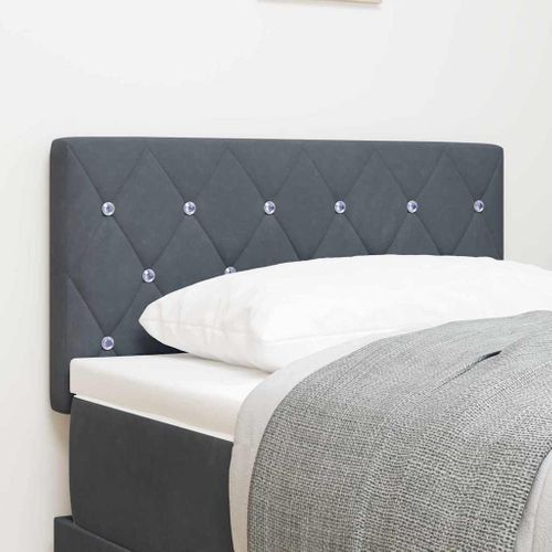 Tête De Lit En Velours Argyle Gris Foncé 80 Cm Velours