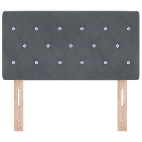 Tête De Lit En Velours Argyle Gris Foncé 80 Cm Velours