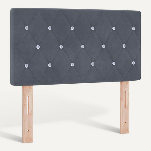 Tête De Lit En Velours Argyle Gris Foncé 80 Cm Velours