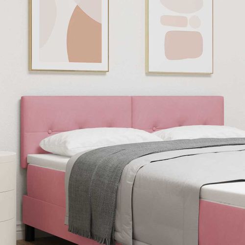 Tête De Lit Rose 144 Cm Velours