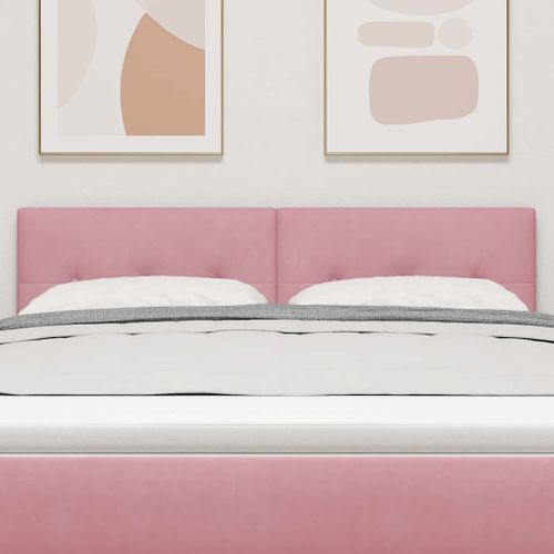 Tête De Lit Rose 144 Cm Velours