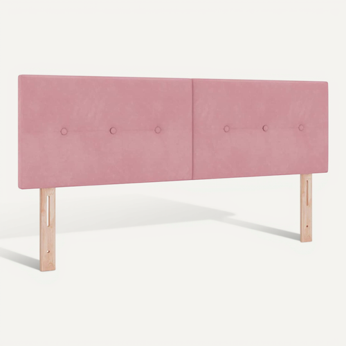 Tête De Lit Rose 144 Cm Velours