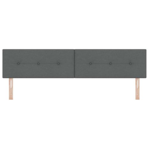 Tête De Lit Avec Tête De Lit Gris Foncé 200 Cm Tissu