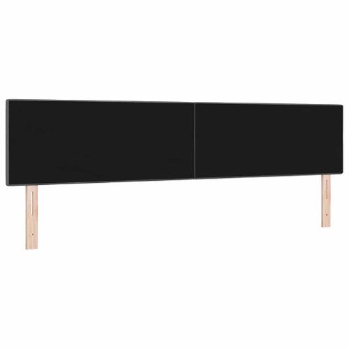 Tête De Lit Avec Tête De Lit Gris Foncé 200 Cm Tissu