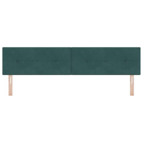 Tête De Lit Montage Mural Vert Foncé 200 Cm Velours