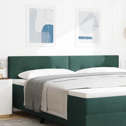 Tête De Lit Montage Mural Vert Foncé 200 Cm Velours