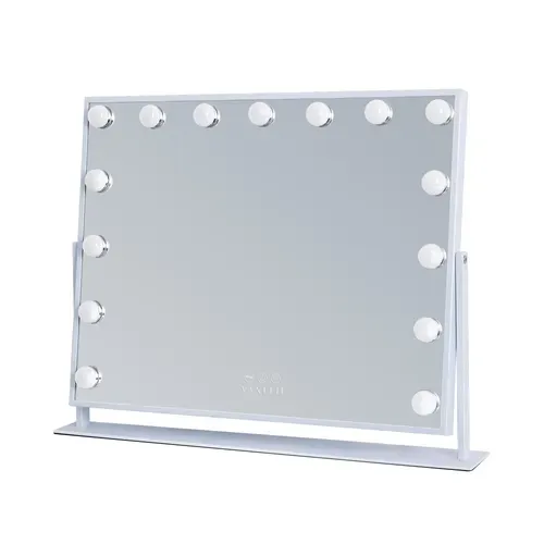 Miroir De Maquillage Hollywood Coiffeuse Avec Lumineux 65x49cm - Tournante