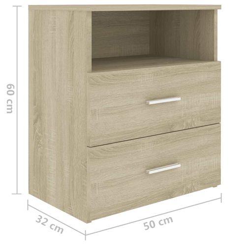 Table De Chevet Chêne Sonoma 50x32x60 Cm