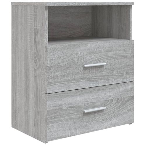 Tables De Chevet 2 Pièces Sonoma Gris 50x32x60 Cm