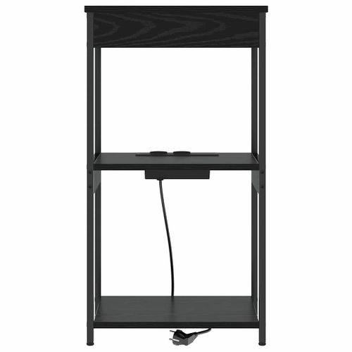 Cabinet De Chevet Chêne Noir 41 X 31 X 76 Cm Bois D'ingénierie