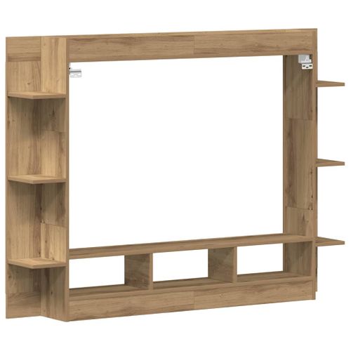 Meuble TV Chêne Artisanal 152 X 22 X 113 Cm Bois D'ingénierie