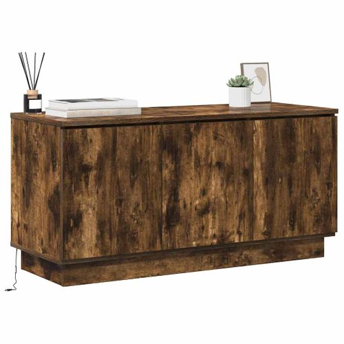 Meuble TV Chêne Fumé 100 X 38 X 49 Cm Bois D'ingénierie