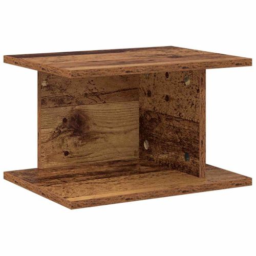 Table De Chevet 2 Pièces Bois Ancien 40 X 30 X 25 Cm