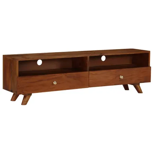 Meuble TV Bois De Récupération Solide 140x30x40 Cm