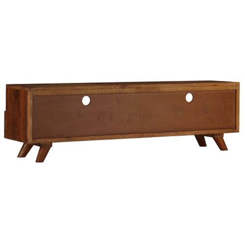 Meuble TV Bois De Récupération Solide 140x30x40 Cm