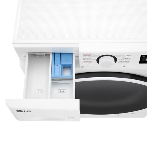 Lave-linge hublot séchant LG F952SR50WRS 9/5kg Blanc vue accessoires