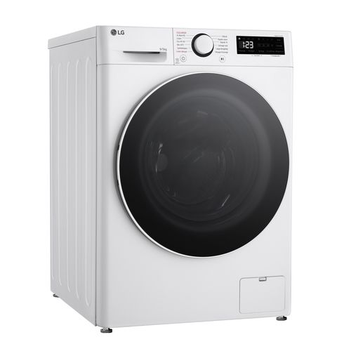 Lave-linge hublot séchant LG F952SR50WRS 9/5kg Blanc vue de profil