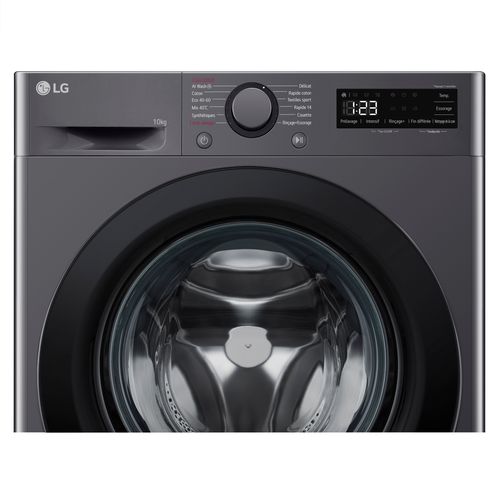 Lave-linge hublot LG F14R35MBS 10 kg Noir vue détaillée