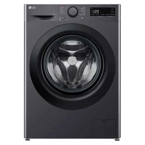 Lave-linge hublot LG F14R35MBS 10 kg Noir vue de face