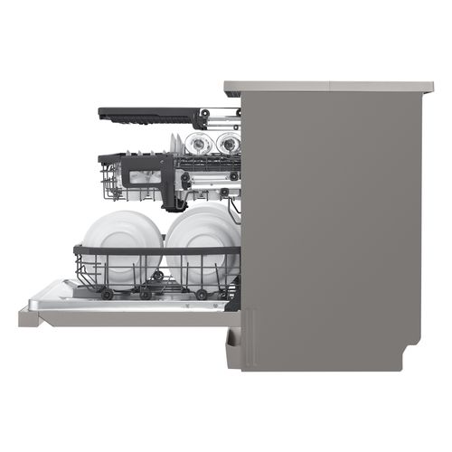 Lave-vaisselle pose libre LG DF355FP 14 couverts Platinium vue de derrière