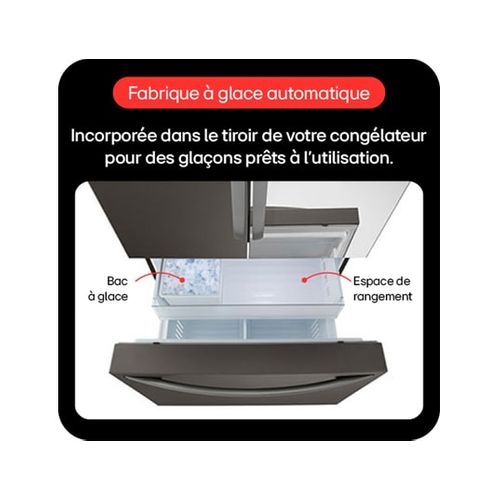Réfrigérateur Américain 90cm 750l No Frost Gmz765sbhj