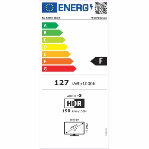 Téléviseur LED 75" (189 cm) 4k Ultra HD  75ur78006lk - HDR
