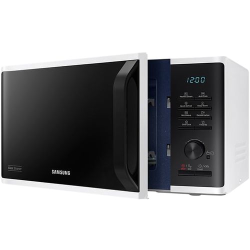Micro-ondes Solo 23l - Ms23k3555ew - Blanc - Contrôle Électronique + Bouton - Fonction Maintien Au C